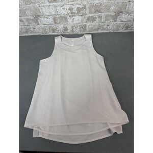 Lululemon Shirt Womens 10 White Sleeveless Mesh Back Relaxed Athletic Tank Top